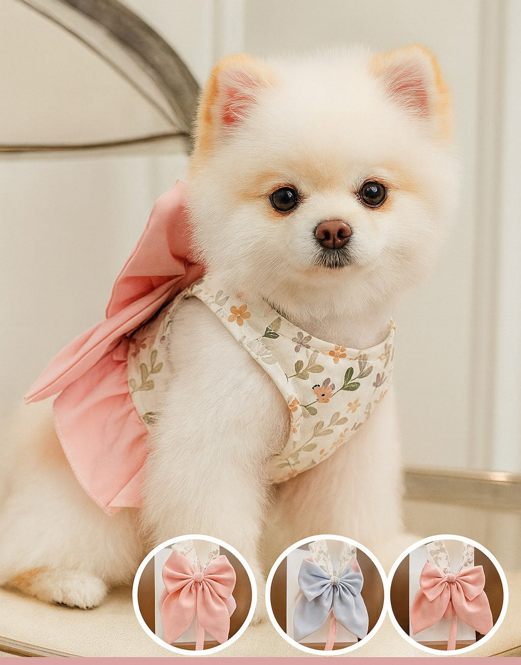 Cute Double Strap Harness Dress β Stylish Vest for Small Dogs & Puppies