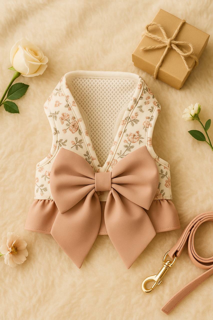 Cute Double Strap Harness Dress β Stylish Vest for Small Dogs & Puppies