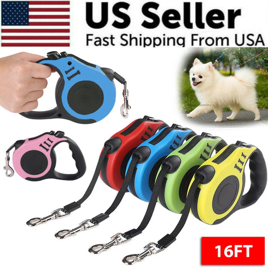 Automatic Retractable Dog Leash – 16.5FT Pet Walking Lead with Free US Delivery
