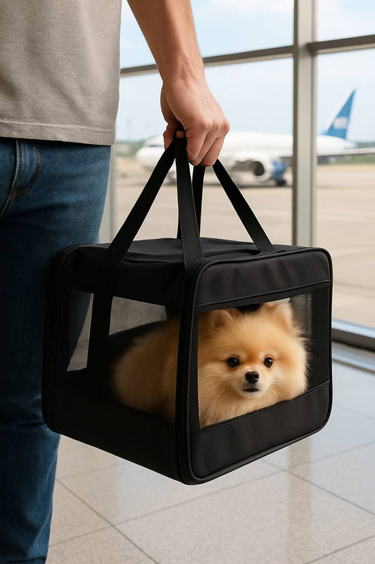 Airline Approved Pet Carrier – Soft Sided Travel Bag for Cats, Small Dogs, Puppies – Portable, Collapsible, Durable (17 lbs Max)
