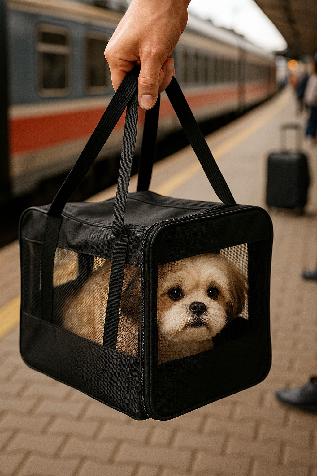 Airline Approved Pet Carrier – Soft Sided Travel Bag for Cats, Small Dogs, Puppies – Portable, Collapsible, Durable (17 lbs Max)