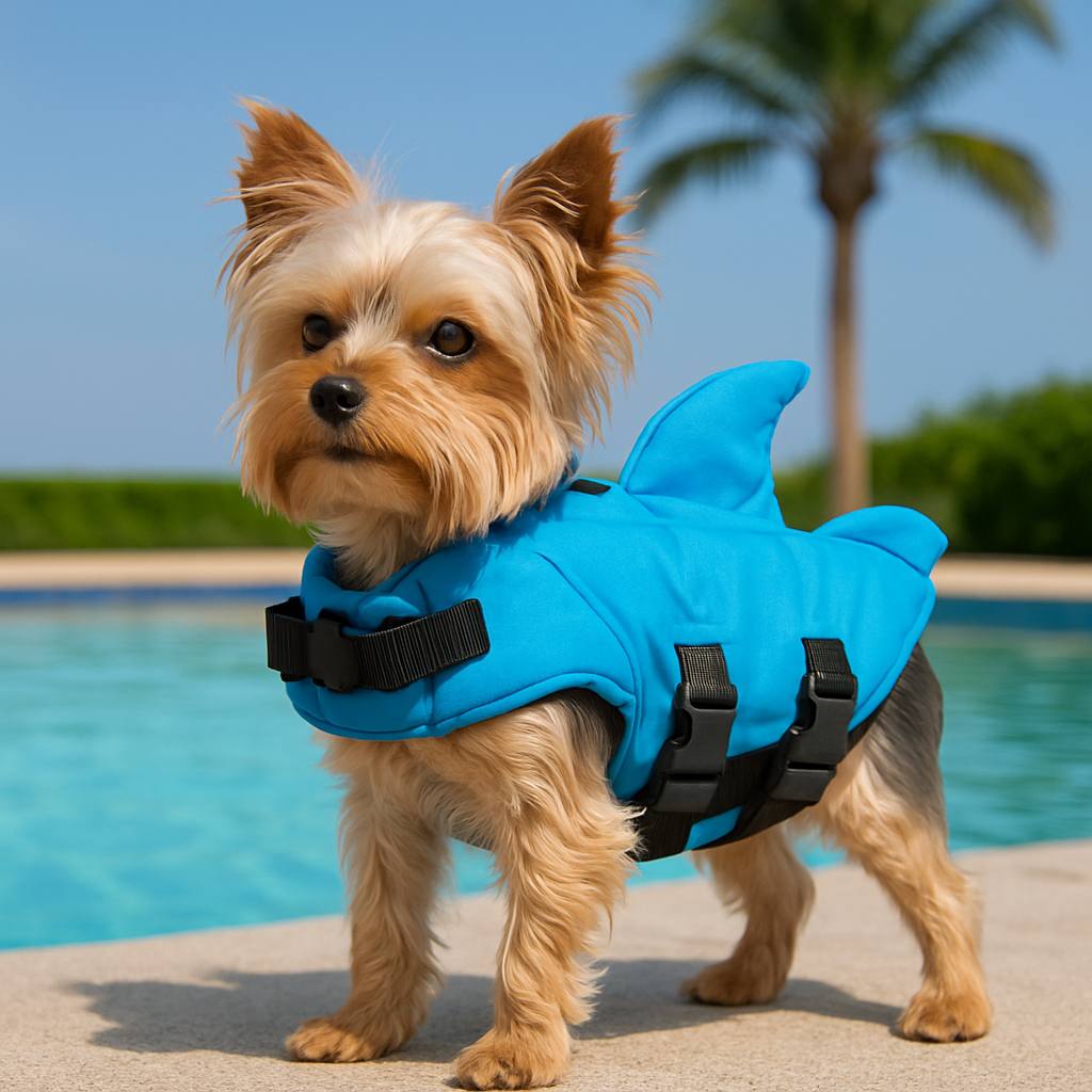 Luxury Dog Life Jacket – Shark Design Swim Vest for Small & Medium Breeds