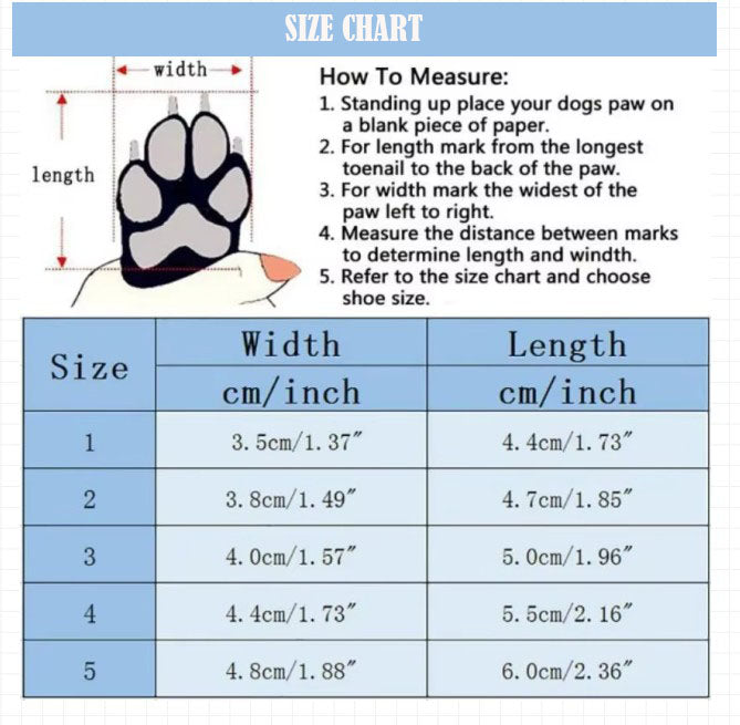 Set of 4 Waterproof Winter Dog Boots with Fleece Lining for Small Breeds