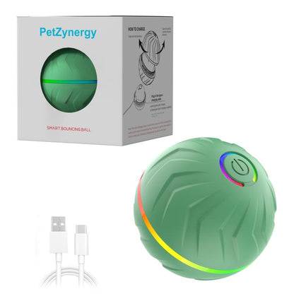 Interactive Dog Toys Ball, Moving Activated Automatic Bouncing Rolling Dog Balls with Led Lights, Smart Interactive Dog Toy for Puppy/Small/Medium Dogs & USB Rechargeable