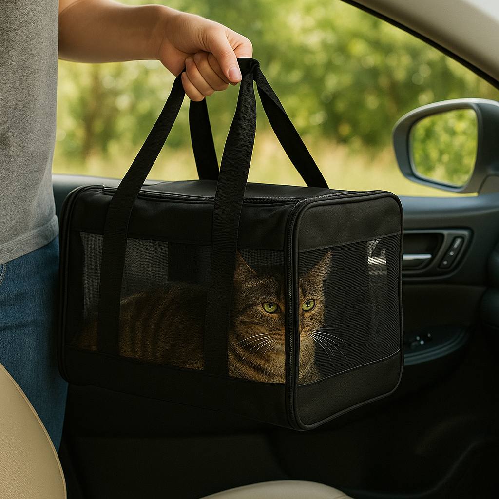 Airline Approved Pet Carrier – Soft Sided Travel Bag for Cats, Small Dogs, Puppies – Portable, Collapsible, Durable (17 lbs Max)