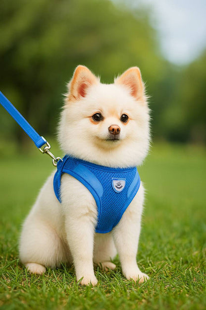 Dog Harness Vest Walking Lead Leash for Puppy Dogs Collar Polyester Adjustable Mesh Dog Harness for Small Medium Pet Accessories