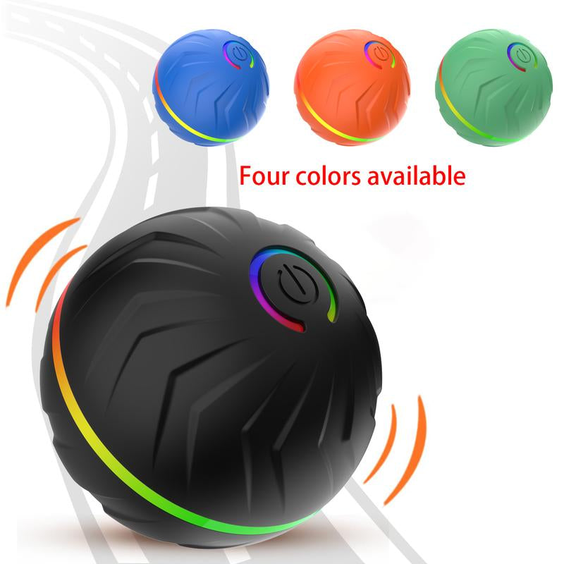 Interactive Dog Toys Ball, Moving Activated Automatic Bouncing Rolling Dog Balls with Led Lights, Smart Interactive Dog Toy for Puppy/Small/Medium Dogs & USB Rechargeable