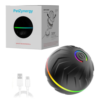 Interactive Dog Toys Ball, Moving Activated Automatic Bouncing Rolling Dog Balls with Led Lights, Smart Interactive Dog Toy for Puppy/Small/Medium Dogs & USB Rechargeable