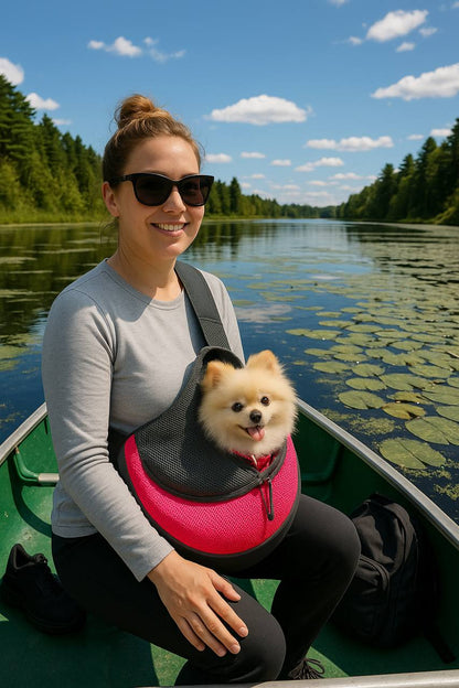 Premium Pet Backpack Crossbody – Comfortable Travel Carrier for Cats & Dogs