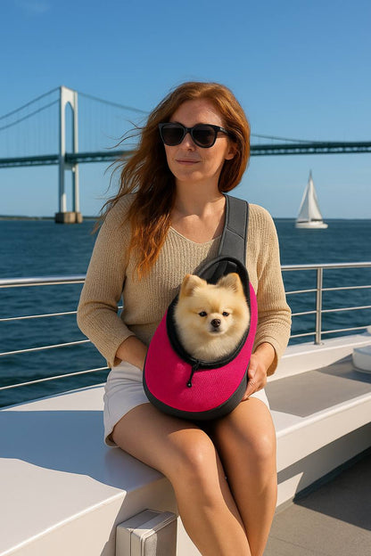 Premium Pet Backpack Crossbody – Comfortable Travel Carrier for Cats & Dogs